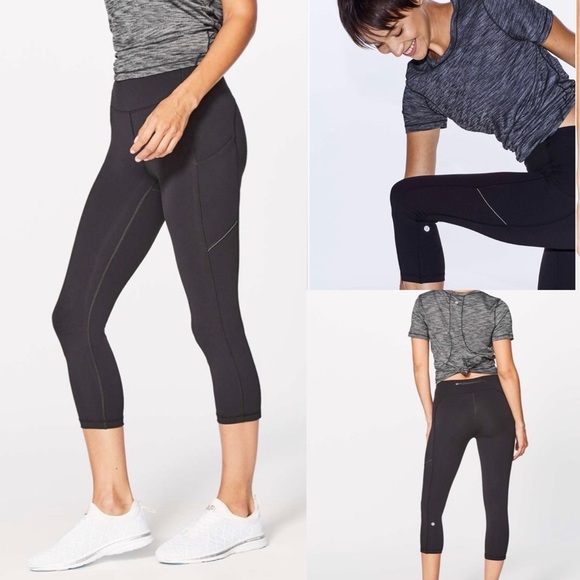Lululemon Speed Up Crop (21”) Black Luxtreme , size 6 - Picture 1 of 15